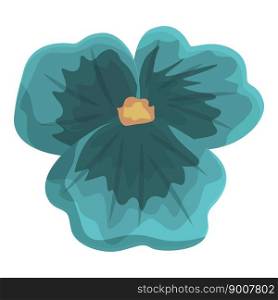 Pansy flower icon cartoon vector. Blue viola. Spring wild. Pansy flower icon cartoon vector. Blue viola