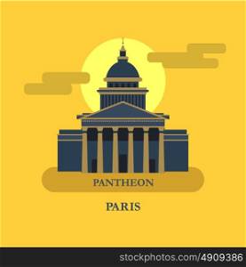 Pantheon. Paris. France. Vector illustration.