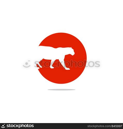 Panther logo design, tiger vector icon. animal illustration.