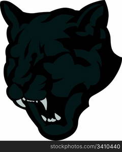 Panther Mascot Head Vector Graphic