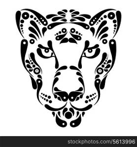 Panther tattoo, symbol decoration illustration