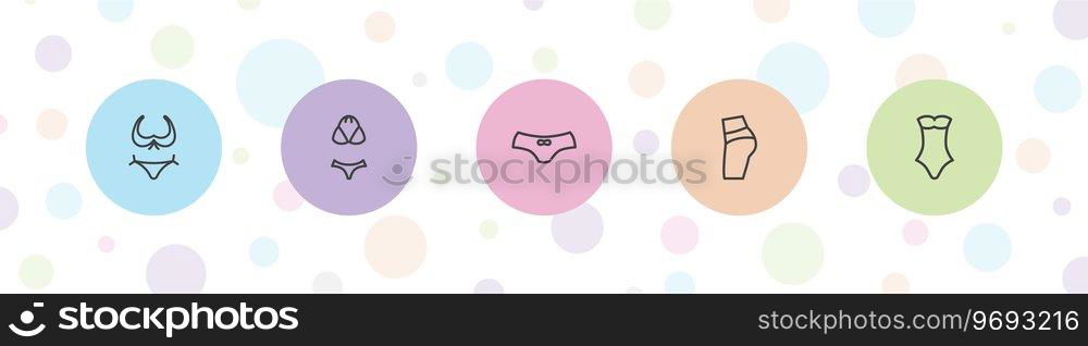 Panties icons Royalty Free Vector Image