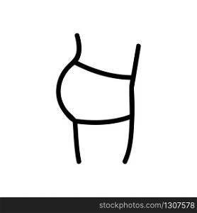 panties on ass icon vector. panties on ass sign. isolated contour symbol illustration. panties on ass icon vector outline illustration