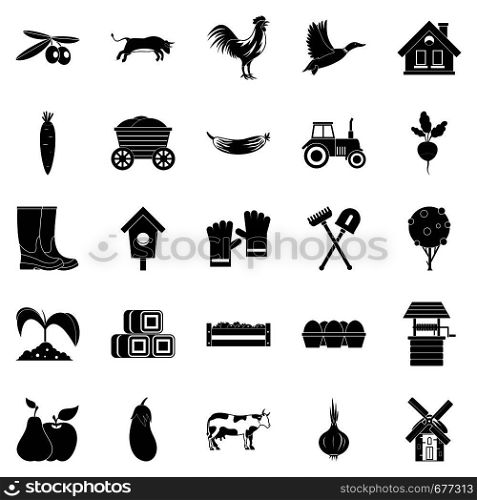 Pantry icons set. Simple set of 25 pantry vector icons for web isolated on white background. Pantry icons set, simple style