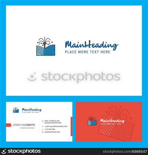 Pants shower Logo design with Tagline & Front and Back Busienss Card Template. Vector Creative Design
