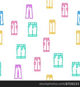 pants trousers fashion vector seamless pattern thin line illustration. pants trousers fashion vector seamless pattern
