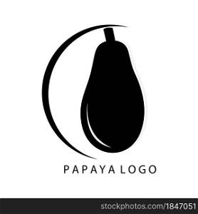 Papaya fruit icon logo vector design
