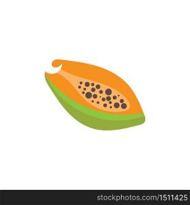 Papaya fruit icon simple illustration creative design