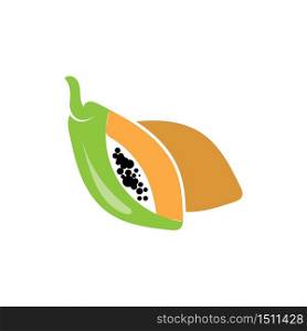 Papaya fruit icon simple illustration creative design
