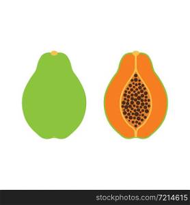 Papaya fruit icon symbol simple design. Vector eps10