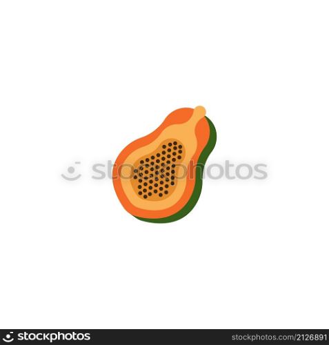 Papaya fruit icon vector design templates isolated on white background
