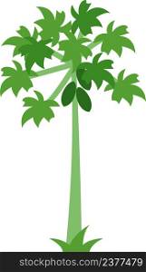 papaya tree flat illustration for decoration, website, web, mobile app, printing, banner, logo, poster design, etc.
