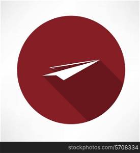 paper airplane icon. Flat modern style vector illustration