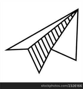 Paper Airplane Icon Vector Art Illustration