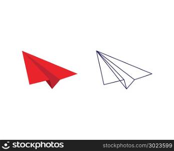 Paper Airplane icon vector illustration design Logo Template