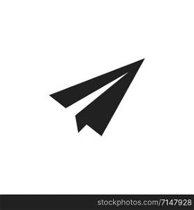 Paper airplane isolated vector icon. Isolated flat illustration. Freelance concept. Flight transport symbol. Vector paper illustration. Travel transportation concept. EPS 10