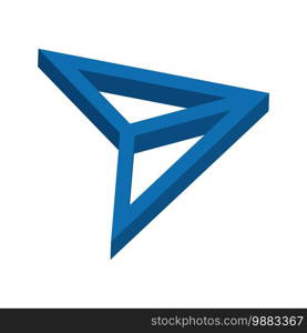 paper airplane logo vector illustration symbol design