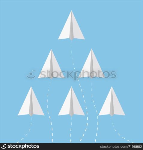 Paper airplanes background. Craft design origami style, simply vector graphic illustration for design,icon, logo, background