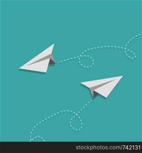 Paper Airplanes background. Travel concept illustration. Eps10. Paper Airplanes background. Travel concept illustration. Vector