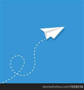 Paper airplanes flying on blue sky. Abstract trendy banner. Message concept. Vector illustration EPS10.. Paper airplanes flying on blue sky. Abstract trendy banner. Message concept.