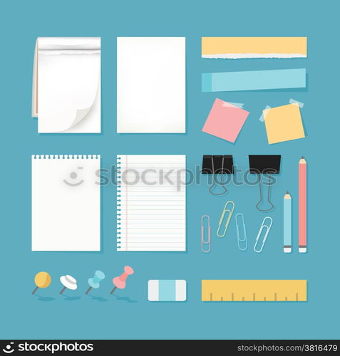 Paper and stationery, vector