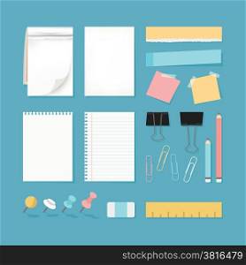 Paper and stationery, vector