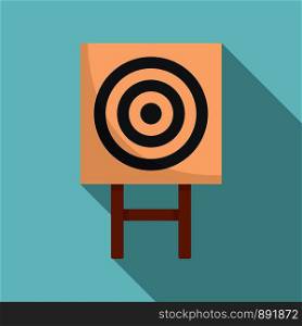 Paper arch target icon. Flat illustration of paper arch target vector icon for web design. Paper arch target icon, flat style