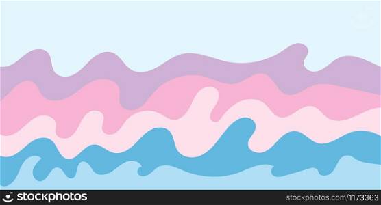 Paper art cartoon carve abstract waves background vector