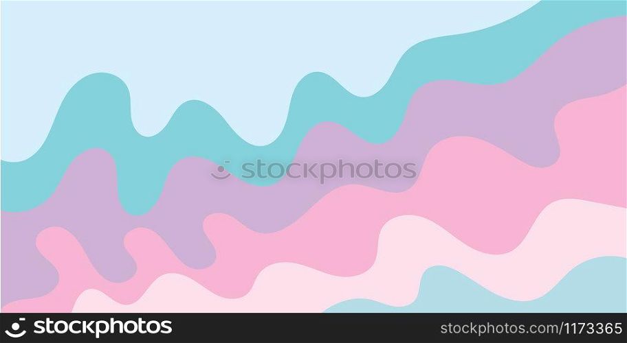 Paper art cartoon carve abstract waves background vector