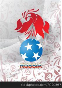 Paper art of Russian with modern and traditional elements, Vector Design for background,greetings card, flyers, invitation, posters, brochure, banners, calendar,characters,football,soccer,sport.