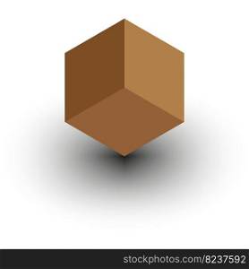 Paper art volumetriccube box. Computer technology concept. Geometric shape. Vector illustration. EPS 10.. Paper art volumetriccube box. Computer technology concept. Geometric shape. Vector illustration.