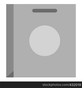 Paper bag icon flat isolated on white background vector illustration. Paper bag icon isolated