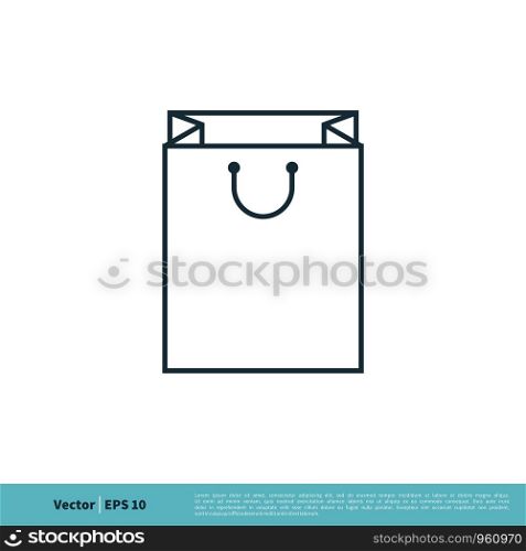 Paper Bag Icon Vector Logo Template Illustration Design. Vector EPS 10.