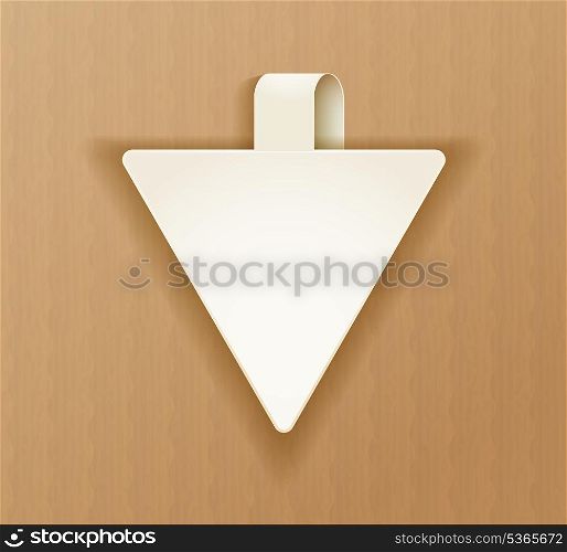 Paper banner on the cardboard background