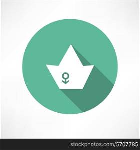 paper boat icon Flat modern style vector illustration