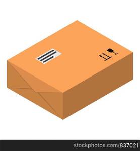 Paper box icon. Isometric of paper box vector icon for web design isolated on white background. Paper box icon, isometric style