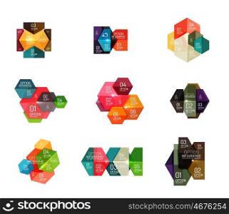 Paper business option button infographic templates, vector illustration