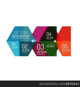 Paper business option button infographic templates, vector illustration