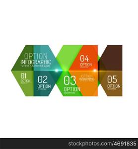 Paper business option button infographic templates, vector illustration