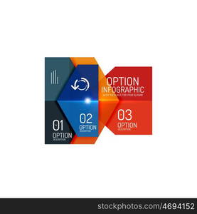 Paper business option button infographic templates, vector illustration