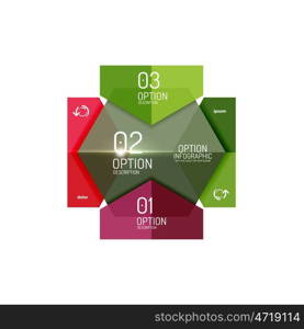 Paper business option button infographic templates, vector illustration