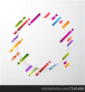 Paper card and abstract colorful shapes Vector background ,modern material design in a style Trendy neon lines wallpaper