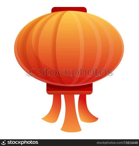 Paper chinese lantern icon. Cartoon of paper chinese lantern vector icon for web design isolated on white background. Paper chinese lantern icon, cartoon style