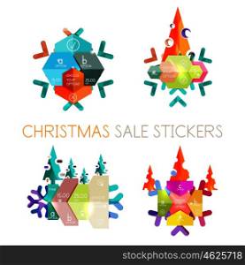 Paper Christmas Greeting Card Banners with text. Holiday geometric templates. Paper Christmas Greeting Card Banners with text. Holiday geometric templates. Vector illustration
