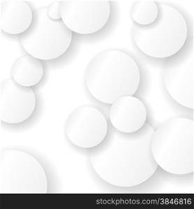 Paper Circle Background. Circles with Drop Shadows. Circle Background
