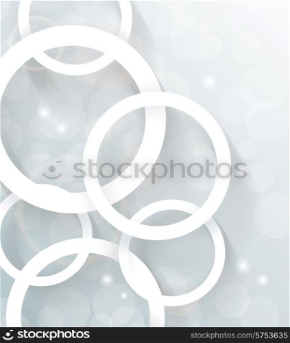 Paper circles background. Abstract 3D Geometrical Design