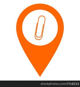 Paper clip and location pin