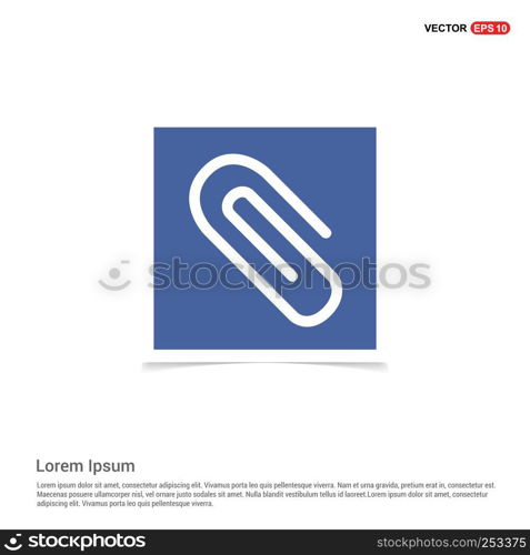 Paper clip icon - Blue photo Frame