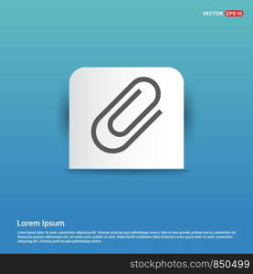 Paper clip icon - Blue Sticker button