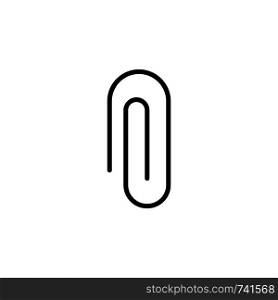 Paper clip icon. Outline simple style. Vector illustration for design, web, app, infographic.